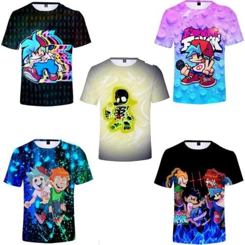 Hot Game Friday Night Funkin 3D Print T Shirt Women Men Summer Fashion Short Sleeve Funny Tshirt Anime Graphic Tees Streetwear