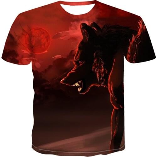 Wolf 3D Print Cool T-shirt Men Women Fashion 3D Hip Hop Tshirt Print Short Sleeve Summer Top Tees T shirt Male men clothing Tops