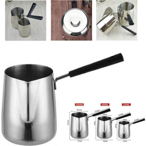 Stainless Steel Pouring Pot Candle Making Pot For Melting Wax 1000/600/350ml Stainless Steel Pitcher Jug Cup