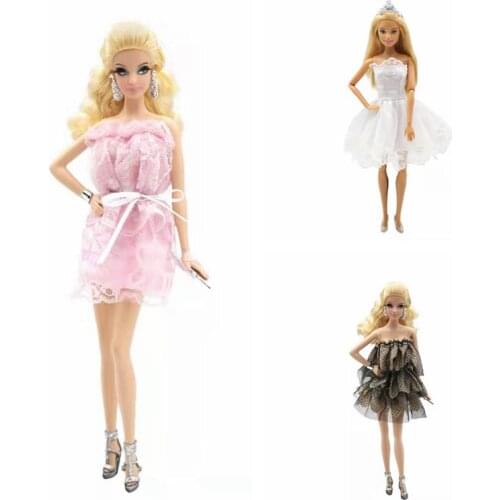 1/6 Classic Princess Lace Dress For Barbie Doll Clothes Outfits Vestidos Party Gown Dancing Costume 11.5" Dolls Accessories Toys