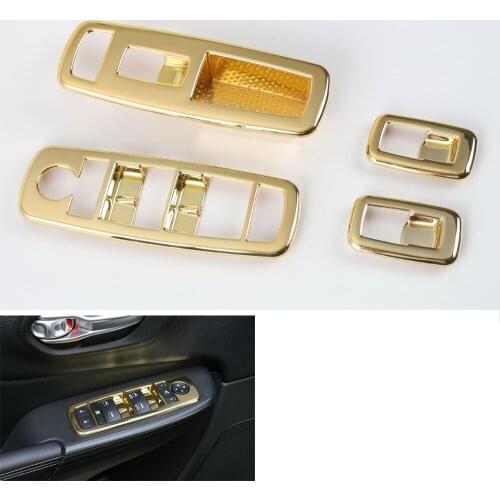 ABS Window Switch Button Panel Cover Trims Frame Decoration For Grand Cherokee/Cherokee 2011-2016