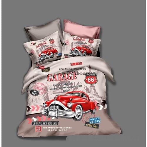 Red Race Quilt Cover Bedding Sets Teen Boys Sport Car For Kids Teens 3 Pcs Football Match Print Duvet Cover With Piilowcase