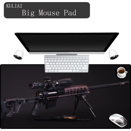 XGZ 3D Print Gun Desktop Mouse Pad Desktop Gaming Computer Mousepad Gamer Notebook Mat for Csgo Pubg Gun Battle Game Mats