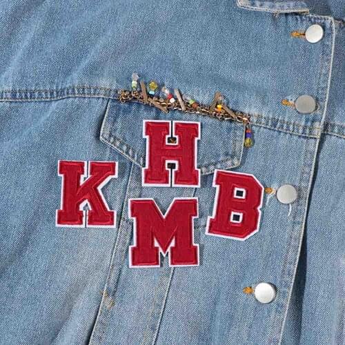 Creative Letter Patches Sew on Alphabet Embroidery Clothes Apparel Sewing Fabric Accessories for T-Shirt or Coat