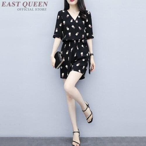 Summer Jumpsuit 2019 Boho Overalls Playsuits V Neck Floral Print Bodysuit Shorts Casual Elegant Jumpsuits For Women 2019 DD2300