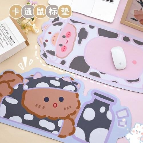 Cute Cartoon Mouse Pad Gamer Animal Pink Bear Cat Computer Gaming Peripheral Accessories Mouse Pad Mat for Girl Carpet Gift