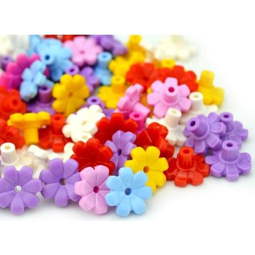 MOC Accessories 100-200Pcs/set Blossom Cherry Sakura Flower Petal Building Blocks Set DIY City Street Tree House Bricks Kids Toy