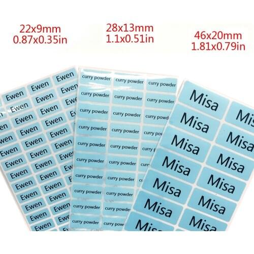 3Size Blue Custom Name Stickers Waterproof Personal Office Supplies Tags Labels Children Scrapbook School Stationery Sticker Set