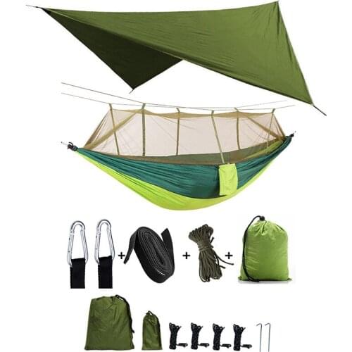 Ultralight Tarp Tent Shade Hammock With Mosquito Net Sets Beach Tent Awning Hanging Bed Waterproof For Outdoor Camping Equipment