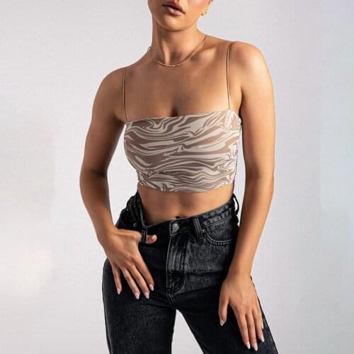 2021 New Fashion Women Sexy Printing Summer Camis Women Casual Tank Vest Sleeveless Crop Tops Hot girl Nightclub Slim Navel Vest