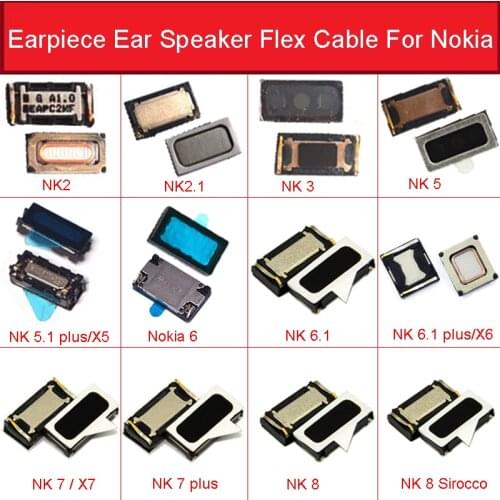 New Earpiece Speaker Ear Speaker For Nokia 2 2.1 3 3.1 5 5.1 6 6.1 7 7.1 8 Plus Sirocco X7 Speaker Receiver Replacement Parts
