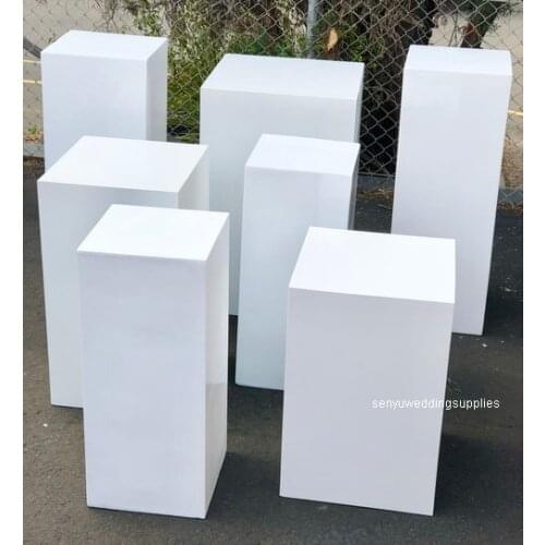 New style Wedding decoration square acrylic plinth stand plastic cylinder senyu1689