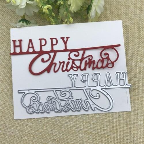 Letters Happy Christma Metal Cutting die keychain shaker Heart Paper Key Chain Scrapbook Paper Craft Card Punch Art Knife Cutter
