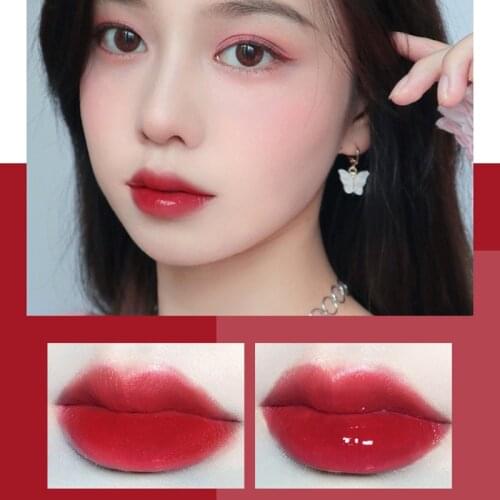 Lipstick Portable Waterproof Long Lasting Nonstick Lip Glaze Fixing Color Lip Makeup SSwell