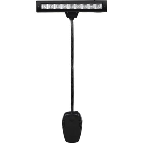 Portable Clip on Adjustable Neck 9 LEDs Music Stand Light Piano Orchestra Lamp Reading Light USB Book Lights