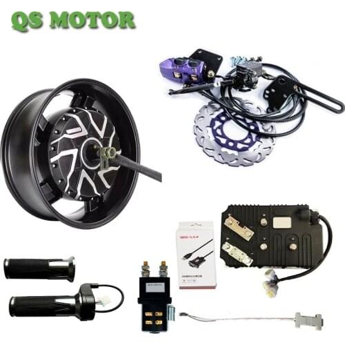 QSMOTOR 10KW 6.0x17inch Electric Motorcycle Hub Motor Kits