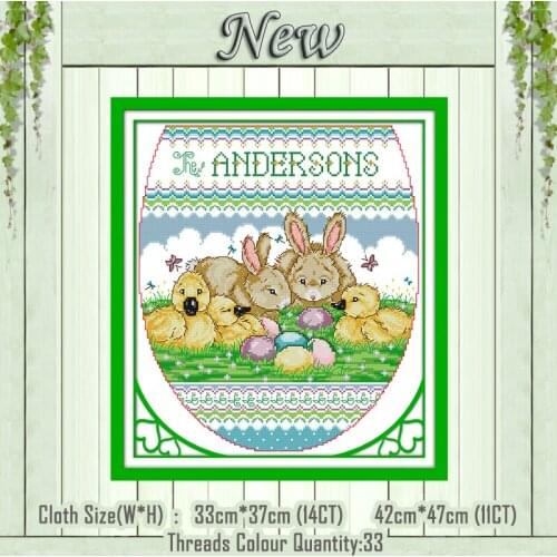 Happy partners cartoon rabbit painting 11CT Counted printed on Canvas DMC 14CT Cross Stitch Embroider kits Needlework Set crafts