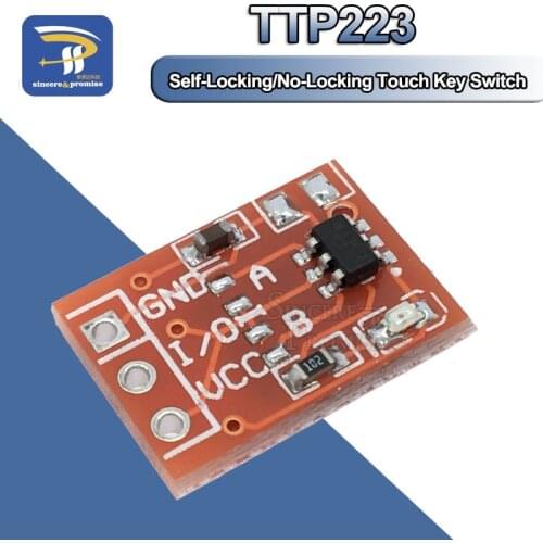 10PCS TTP223 Touch Key Switch Module Touching Button Self-Locking/No-Locking Capacitive Switches Single Channel Reconstruction