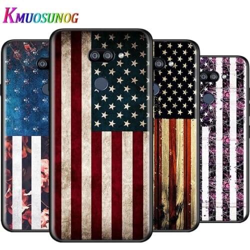 Blue American Flag For LG K22 K71 K61 K51S K41S K30 K20 2019 Q60 V60 V50S V50 V40 V35 V30 G8 G8S G8X ThinQ Phone Case
