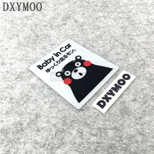 Japanese Bear Warning Car Stickers Baby in Car Motorcycle Helmet Auto Window Phone Vinyl Decals