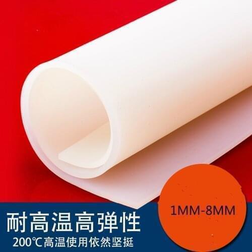 0.5mm/1mm/1.5mm/2mm/3mm High Quality white Silicone Rubber Sheet For heat Resist Cushion Size 600x600mm