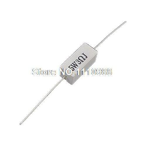 10 Pcs Fixed Ceramic Cement Resistors 3 Ohm 5% 5W Watt