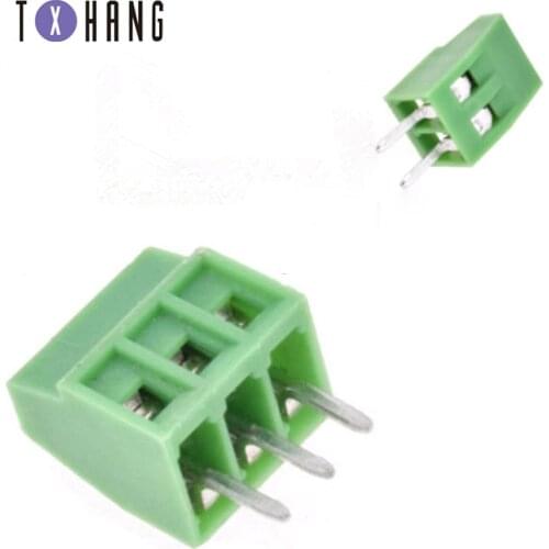 10pcs kf120-2.54-2P 3P 2.54MM pitch straight pin pcb screw terminal block connector 2 3PIN green KF120