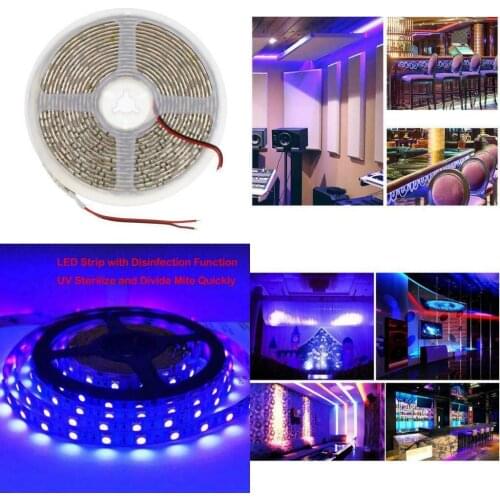 12V UV Ultraviolet 395-405nm led strip black light 5050 2835 SMD 60led/m 120led/m Waterproof tape lamp for DJ Fluorescence party