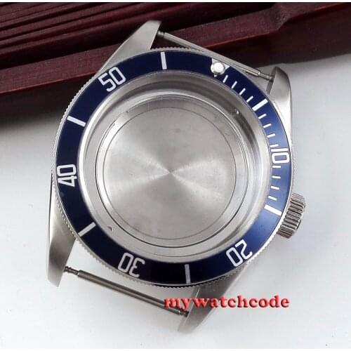 41mm blue insert sapphire cystal Watch Case fit ETA 2824 2836 MOVEMENT C41B