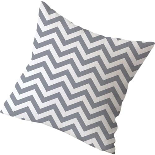 45 * 45cm 18*18 Inch Gray Geometric Decorative Cushion Cover Polyester Geometric Pillowcase Sofa Home Decoration Pillow Case