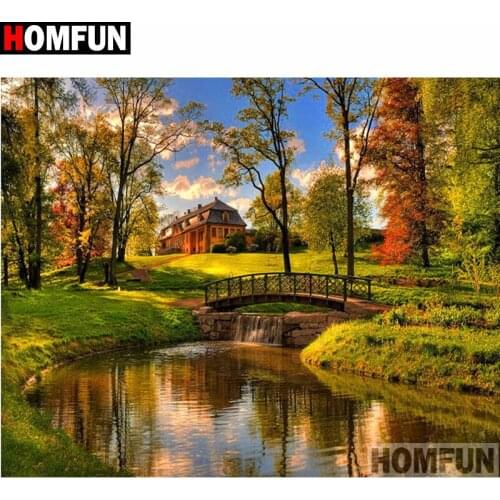 HOMFUN Full Square/Round Drill 5D DIY Diamond Painting "landscape" Embroidery Cross Stitch 5D Home Decor A16394