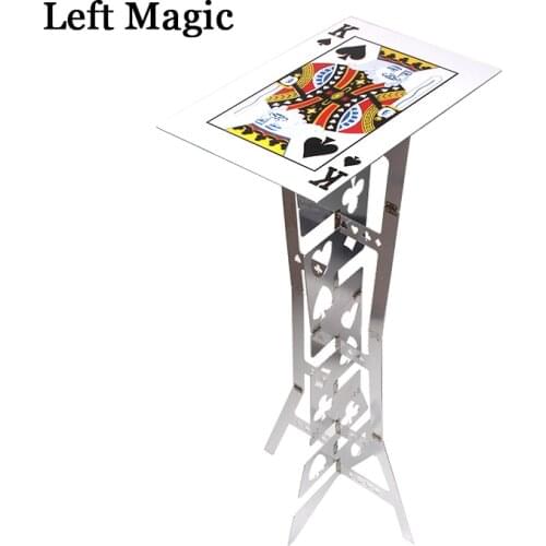 Aluminum Magic Folding Table (Alloy)- Silver Color Magic Tricks Magician Best Table Stage Close Up Illusions Magic Accessories