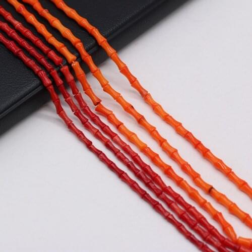 Bamboo-shaped Natural Coral Spacer Beads Loose Beads for Jewelry Making DIY Necklace Bracelet Earring Accessories