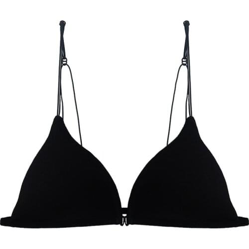 Sexy French Bra Beautiful Back Opening and Closing Bra with Pure Cotton Soft Cup, Suitable for Women with Small Breast Underwear