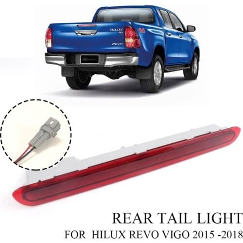 Dynamic Third 3Rd Brake Light, Rear Tail Light Stop Lamp for Toyota Hilux Revo Vigo 2015 2016 2017 2018 Red Shell