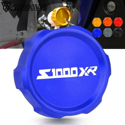 FOR BMW S1000XR S1000 XR 2015-2019 2018 2017 2016 Motorcycle CNC Rear Fuel Brake Fluid Reservoir Cap Oil Cup Cover S1000 XR Logo