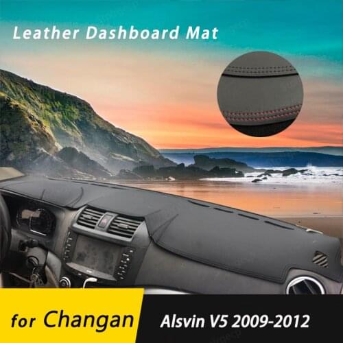 For Changan Alsvin V5 2009-2012 Leather Anti-Slip Mat Dashboard Cover Pad Sunshade Dashmat Protect Carpet Accessories
