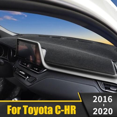 Car Dashboard Avoid Light Pad Instrument Platform Desk Cover Mats Carpets LHD For Toyota CHR C HR C-HR 2016 2017 2018 2019