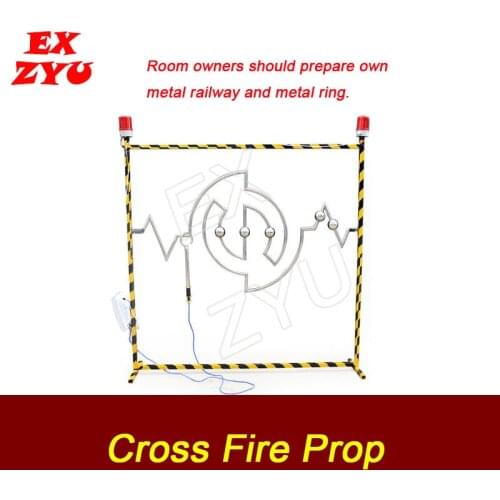 EXZYU Cross Fire Prop real life escape room go through all the sliderway to unlock to unlock the chamber room