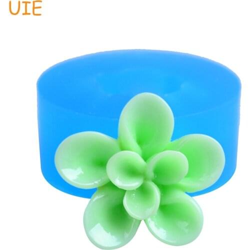 HYL238U 22.7mm Flower Flexible Silicone Mold - for Cake Decoration, Sugarcraft, Gum Paste, Candy, Food Grade, Resin, Candle Mold
