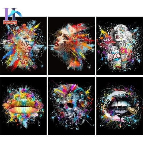 Paintings By Numbers Acrylic Paint On Canvas Colorful Figure Painting Diy Kits For Adults Picture By Numbers Decoration Art Gift