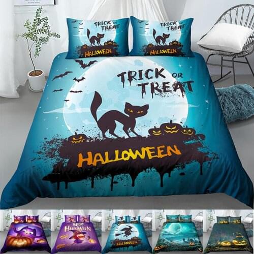 Halloween Bedding Set for Baby Kids Children Crib Duvet Cover Set & Pillowcase Edredones Niños Boys Blanket Quilt Cover
