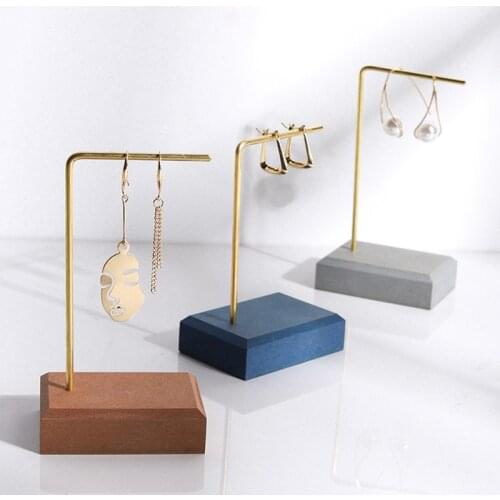Colorful wooden earring display stands earingcase for jewelry bracelet holders jewelery organizer jewellery display rack Hanging