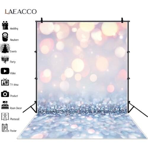Laeacco Photo Backdrop Dreamy Polka Dots Light Bokeh Wedding Newborn Baby Birthday Party Photography Background For Photo Studio
