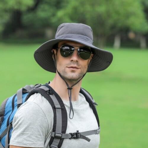Men Fishing Hats Breathable Sun Hat Bucket Flap Cap Outdoor Soprts Cycling Camping Hiking Hunting Caps Wide Brim Hats