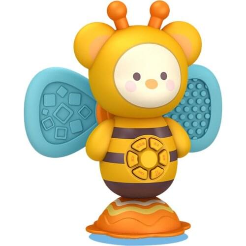 Musical Sucker Toy Baby Teether Rotating Toy Cute Bee Table Dining Chair Newborn Early Educational Baby Toy For Baby Child