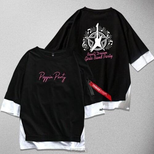 New Anime BanG Dream! cosplay T-Shirt Hikawa Sayo Minato Yukina Imai Lisa Udagawa cotton Ribbon Men women T Shirt Top Tees