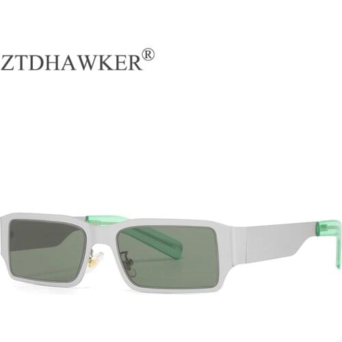 New Square Frame Womens Sunglasses Fashion Glasses Men Personality Stainless Steel Metal Eyeglasses