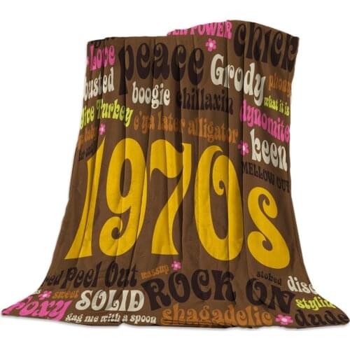 English Numbers Brown Petals Throw Blanket Portable Soft Sofa Blanket Warm Microfiber Flannel Blankets for Beds