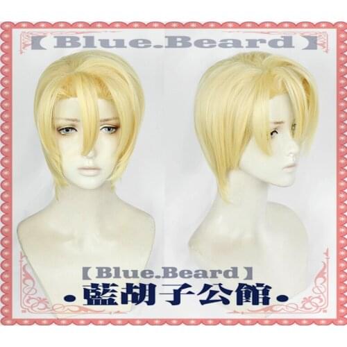 Game Fire Emblem ThreeHouses Dimitri Alexandre Bladud Cosplay Wigs Short Blonde Heat Resistant Synthetic Hair Wig + Wig Cap